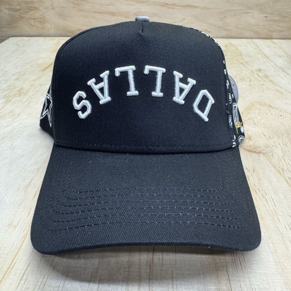 NEW Dallas Cowboys x TRUE BRVND Brand Black Paisley Adjustable Snapback Hat Cap